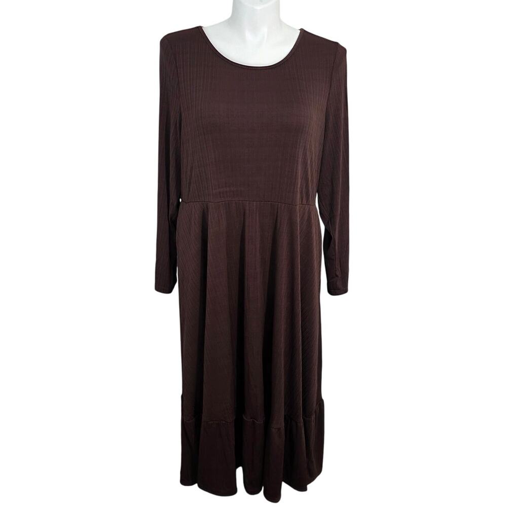 EMERY ROSE Women's Solid Color Round Neck Casual  sz 5XL